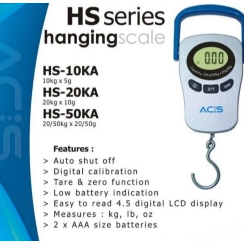 TIMBANGAN DIGITAL ACIS HS 10KA TIMBANGAN GANTUNG 10 KG