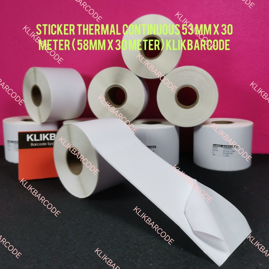 

STICKER THERMAL LABEL 58 X 30 M PRINTER UNTUK EPSON TM-T82 MOKA POS