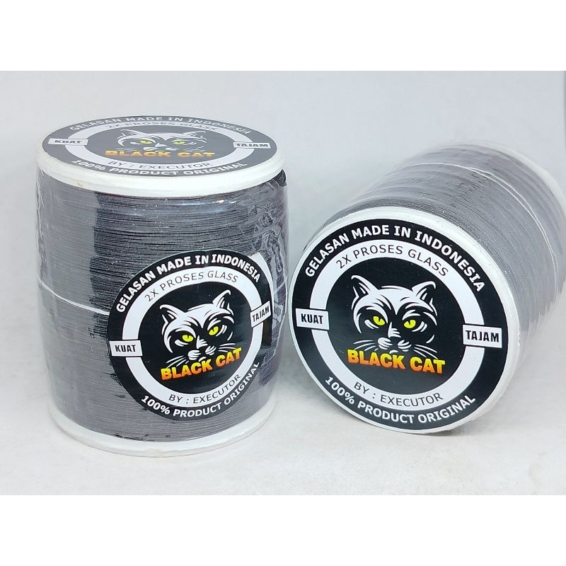Gelasan BLACK CAT 022 - Senar Gelasan Layangan Aduan Sangat Tajam By Executor