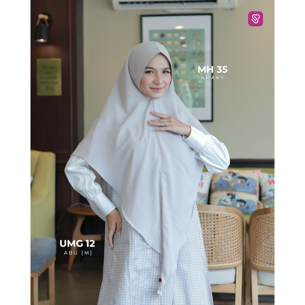 Khimar Dewasa Polos Crepe Premium Ukhti Munira MH35