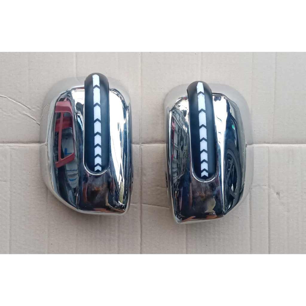 cover spion CHROME plus lampu panah vios limo ex taxi 2003-2005 mirror cover vios gen 1 SATU SET 2 P