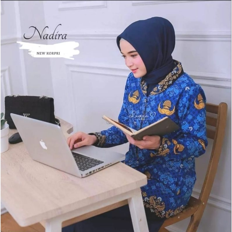 BAJU SERAGAM KORPRI KEMEJA PRIA BLOUSE WANITA TERBARU krah hitam standart korpri pemerintah / SERAGA