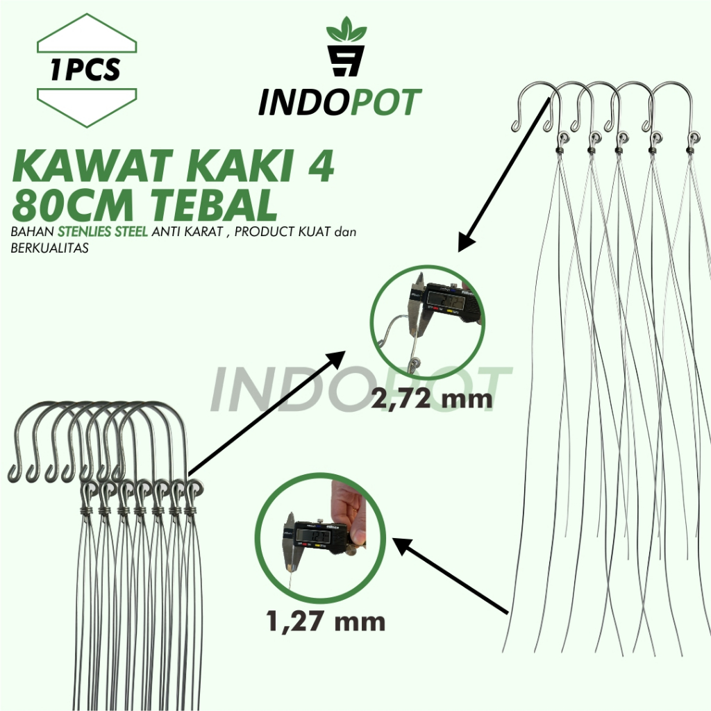 Kawat Gantung 80cm Kaki 4 Kawat Anggrek Vanda Kawat Gantung Anggrek