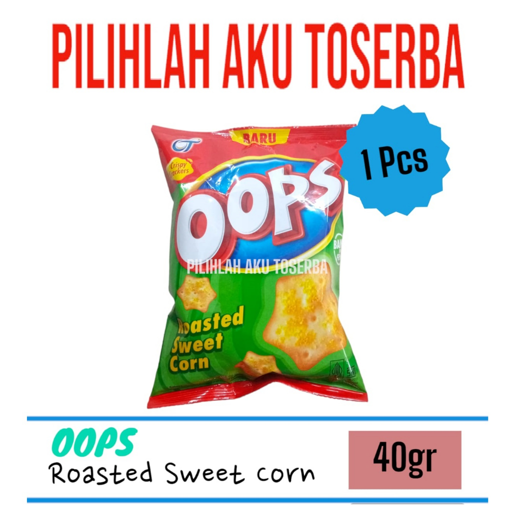 

OOPS ROASTED SWEET CORN 40 GR / OOPS JAGUNG BAKAR MANIS - ( HARGA SATUAN )
