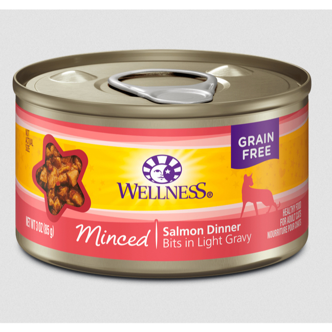 Wellness Minced Salmon Dinner Cat Food 3oz