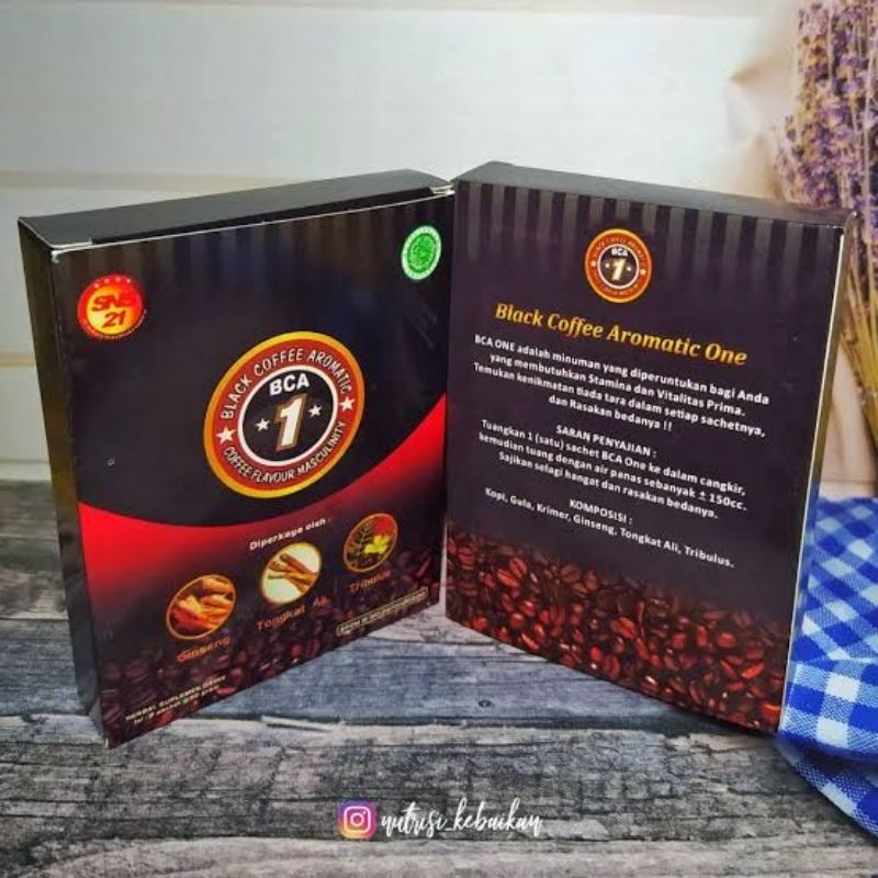 

BLACK COFFEE AROMATIC ONE Kopi tahan lama 1 box 16pcs
