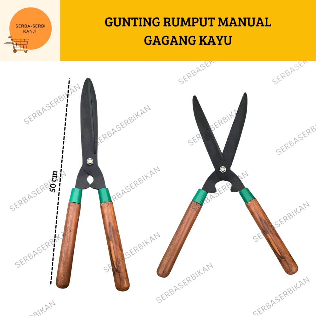 GUNTING RUMPUT GAGANG KAYU