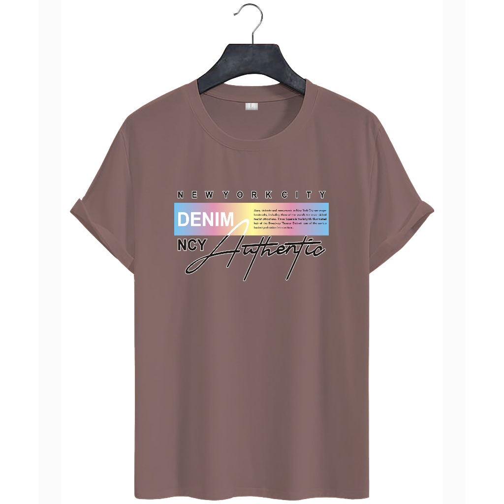 KAOS T-SHIRT (DENIM B) HITAM / KAOS PRIA / BAJU PRIA / KAOS DISTRO PRIA