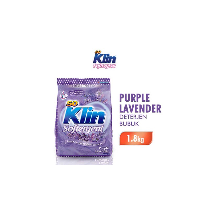 Soklin Softergen Detergen Bubuk Purple Lavender 1,8 kg