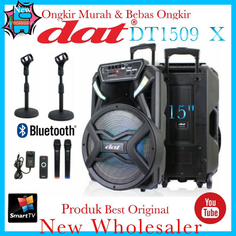 speaker Aktif Dat 15 inch DT1509 X new original wireless portable karaoke