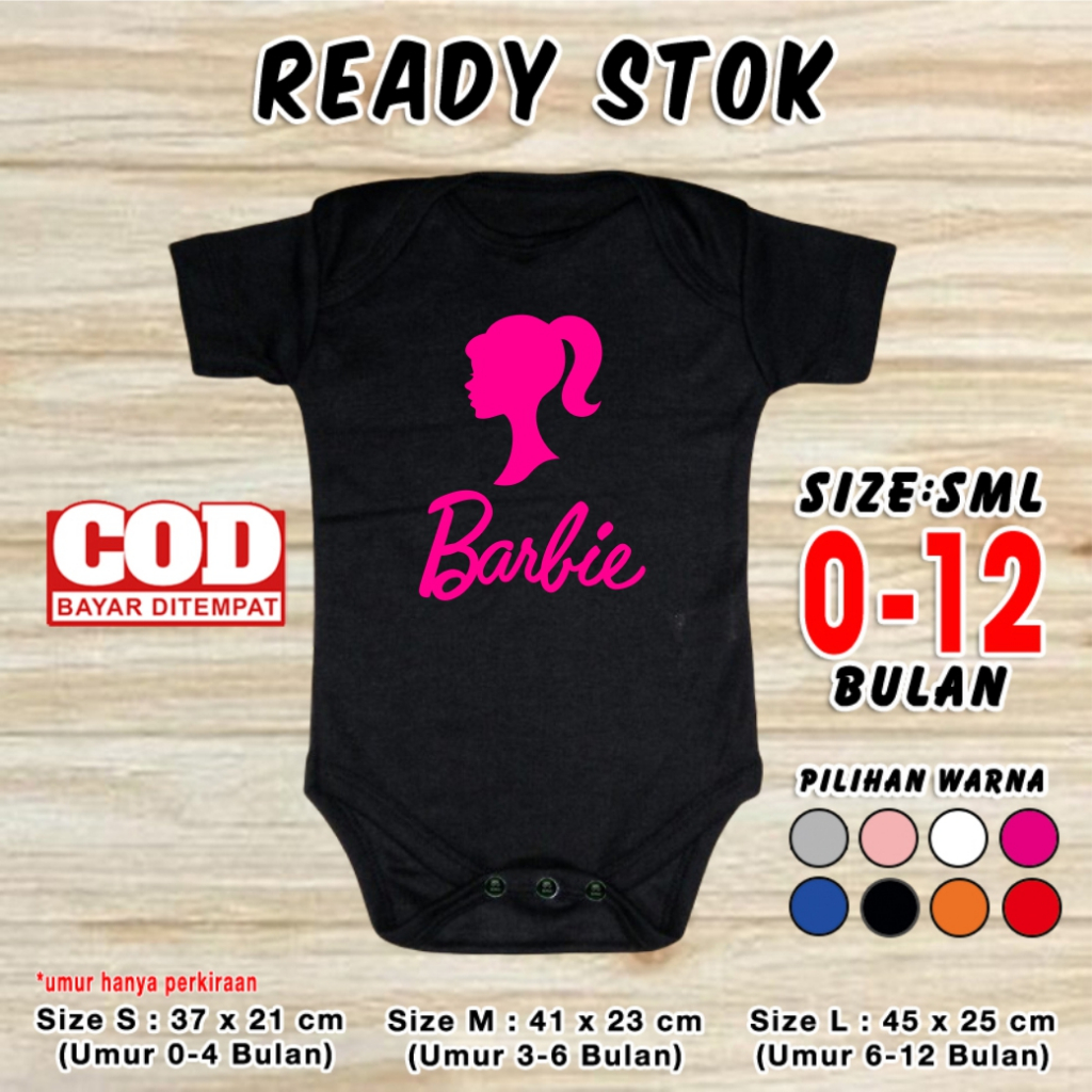 jumper bayi BARBIE perempuan cantik boneka ken set jamper jersey romper baju kaos pakaian kado laki 
