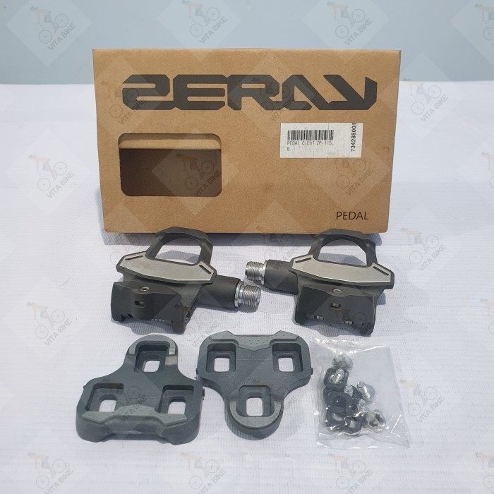 Pedal Clear Road Bike Zeray ZP-115 Cleat Chromoly Roadbike Black