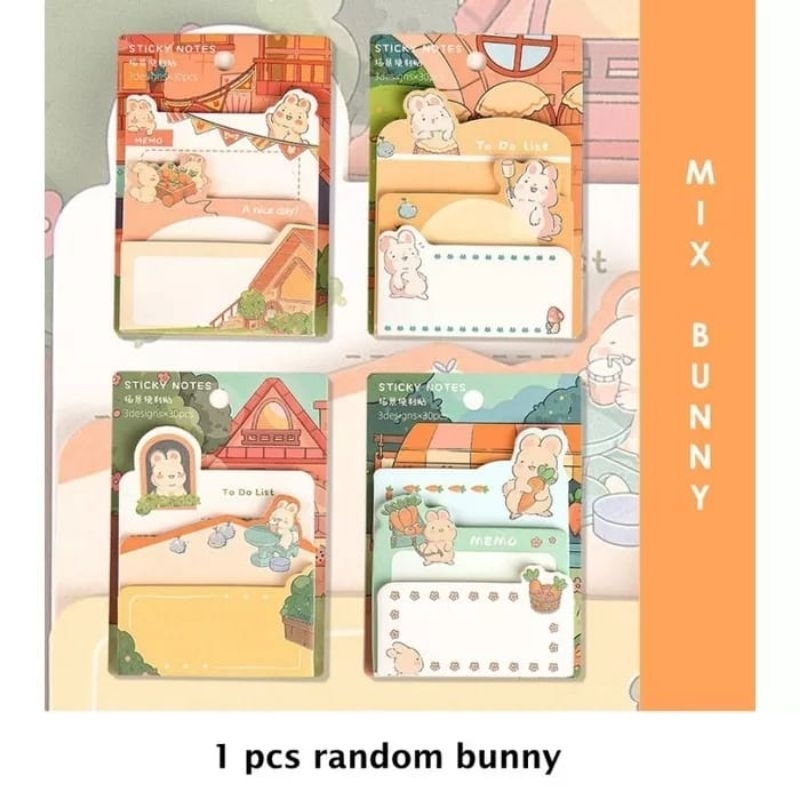 

Sticky Note Bunny Sticky Note Lucu 3 Ukuran