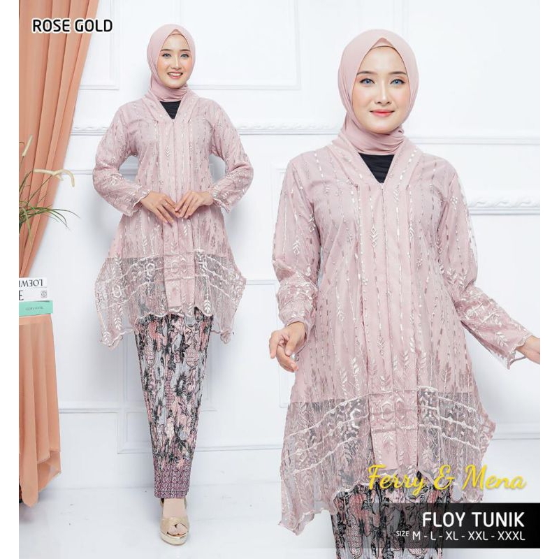 KEBAYA KUTU BARU PAYET MODERN JUMBO LD 130 BAJU KEBAYA PESTA KEBAYA FLOY TILE