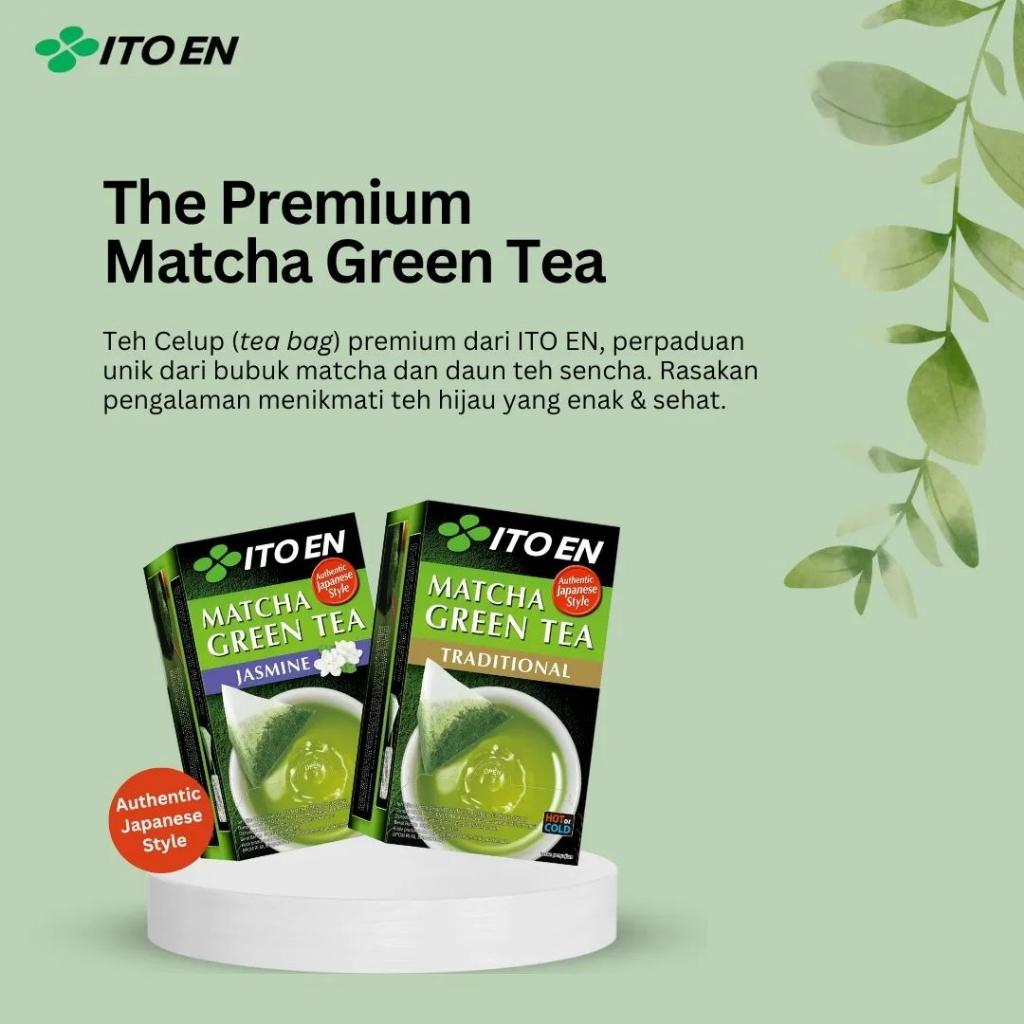

ITO EN Matcha Green Tea / ITOEN Teh Hijau Daun Sencha & Bubuk Matcha Authentic Japanese Style Traditional & Jasmine 30 Gr
