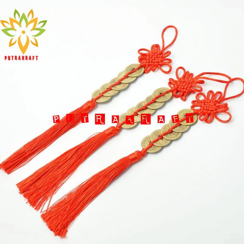 COD ✅ Koin Coin Keberuntungan Fengshui Ikat 6 Pembawa Rejeki