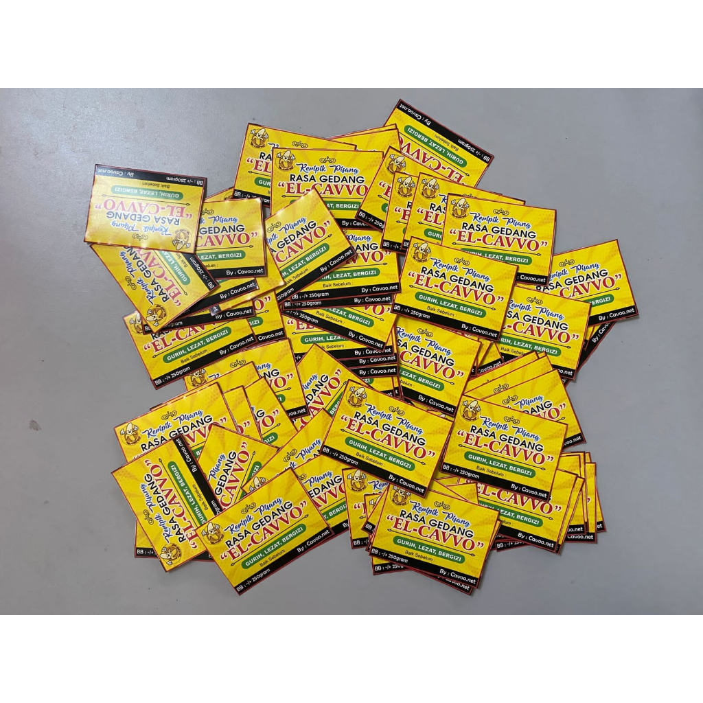CETAK STIKER A3 MURAH/VYNIL/LABEL KEMASAN/TAHAN AIR