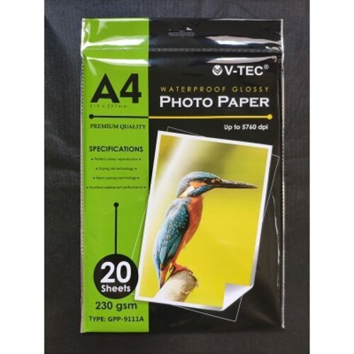 V-TEC GLOSSY PHOTO PAPER TYPE GPP-9111A A4 230GRAM