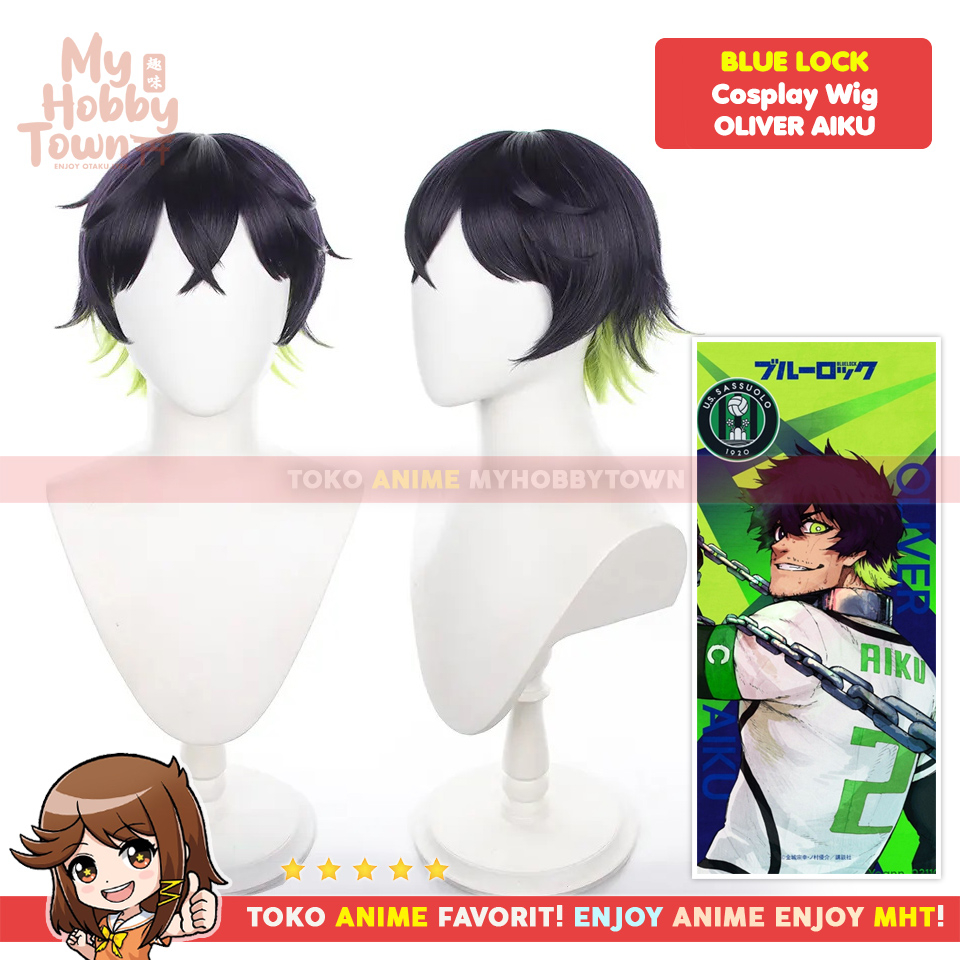 Wig Cosplay Anime Blue Lock : Oliver Aiku Rambut Palsu