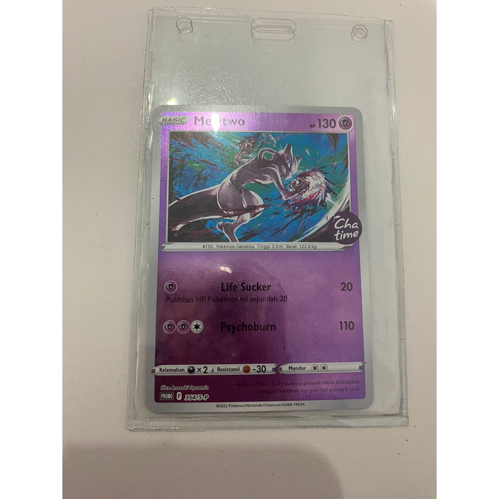 Kartu Pokemon Mewtwo Chatime ( baca dekskripsi )