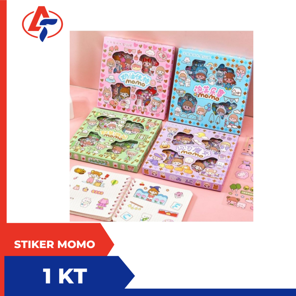 

Stiker Momo Aesthetic motif kartun korea anti air