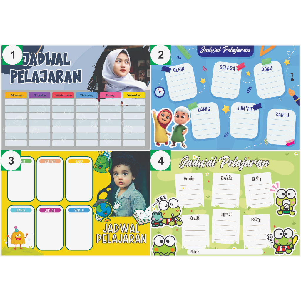 Jadwal mata pelajaran