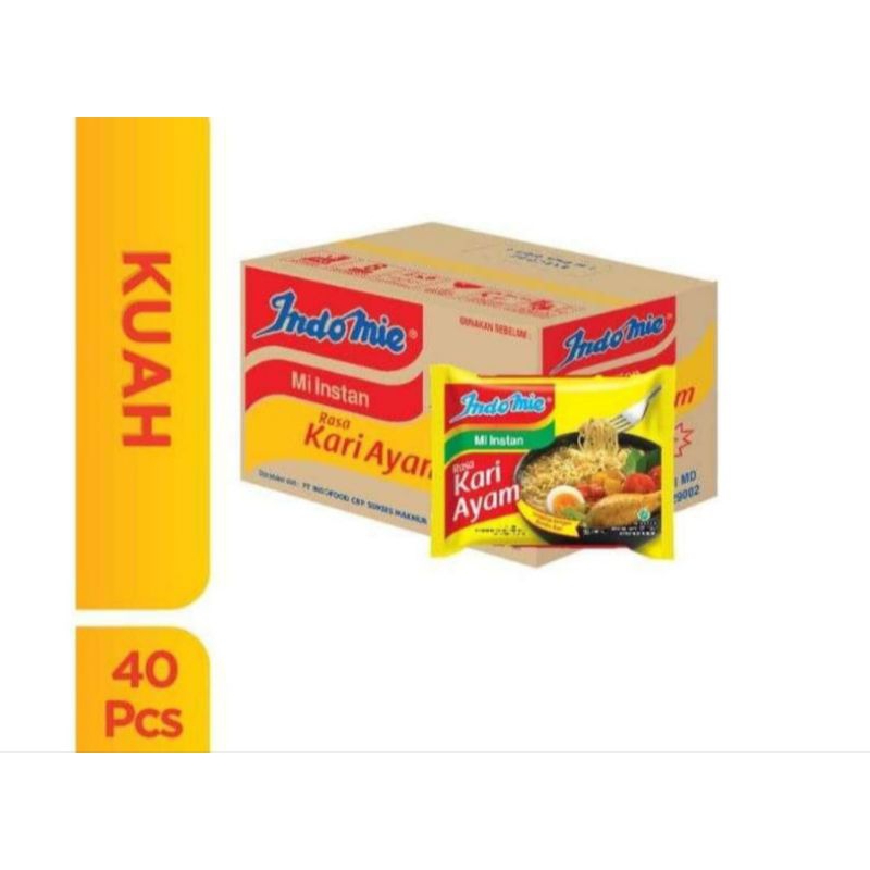 

indomie mi instan kari ayam 1 dus isi 40 pcs
