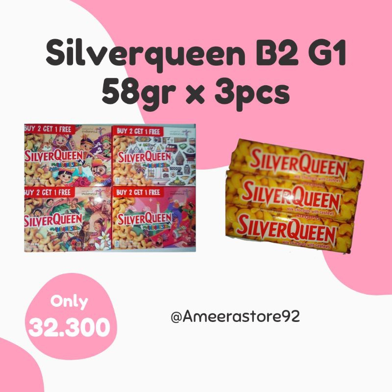 

SILVERQUEEN CASHEW BUY 2 GET 1 58GR X 3PCS