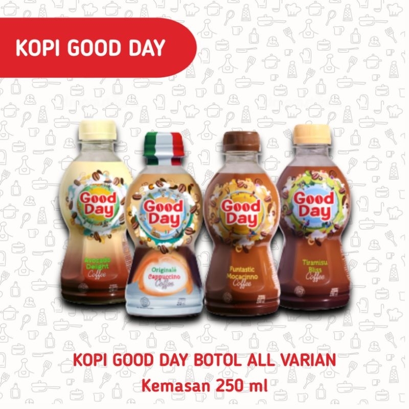 

GOOD DAY BOTOL 250ML ALL VARIAN / Kopi Good Day Kemasan Botol 250ml