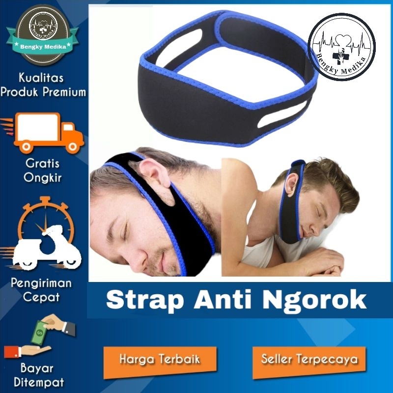 Brecket Penahan Dagu Anti Ngorok Bahan Neoprene  Alat Mengatasi Ngorok  Alat Ngorok