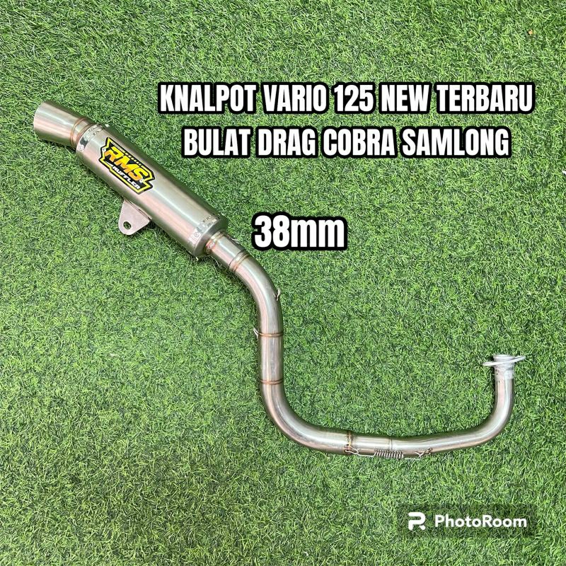 Knalpot vario 125 terbaru cobra samlong rms muffler original diameter 38mm sarangan full