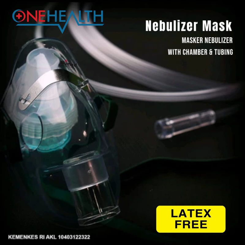 Masker Nebulizer Bayi, Anak &amp; Dewasa Original Onehealth / Nebulizer With Chamber &amp; Tubing