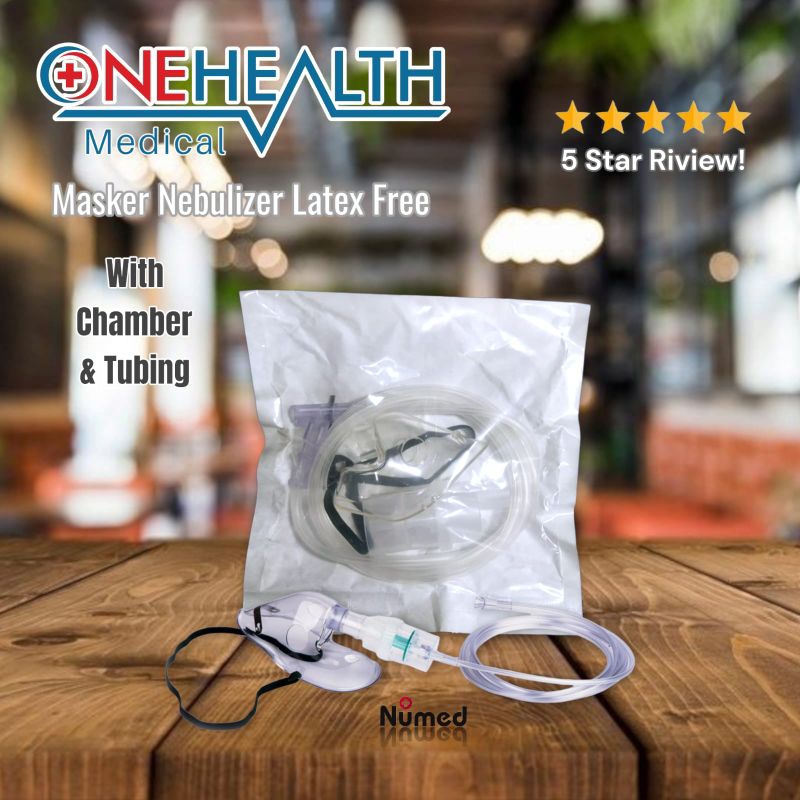 Masker Nebulizer Bayi, Anak &amp; Dewasa Original Onehealth / Nebulizer With Chamber &amp; Tubing