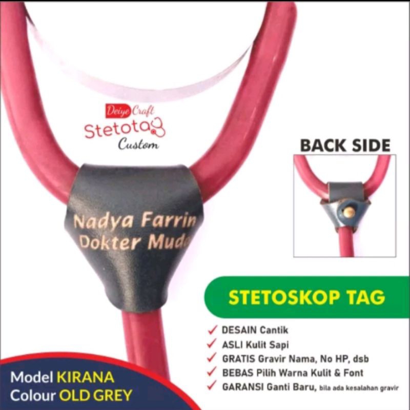 

STETOSKOP TAG STETOTAG DOKTER CUSTOM GRATIS GRAVIR NAMA