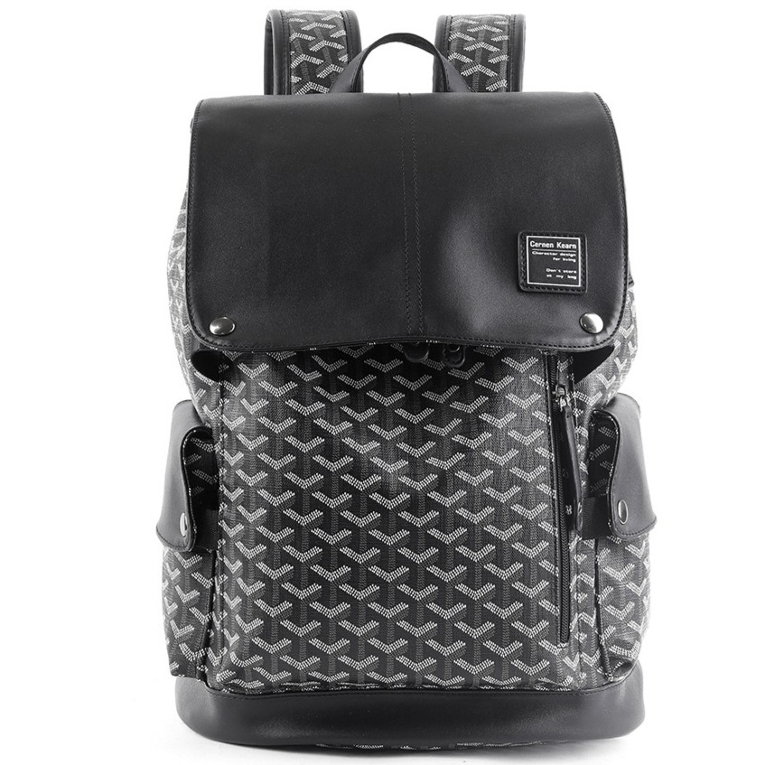 [Max-Mor] M139 Ransel Kulit Pria Backpack Kulit Tas Ransel Pria Tas Laptop Hitam