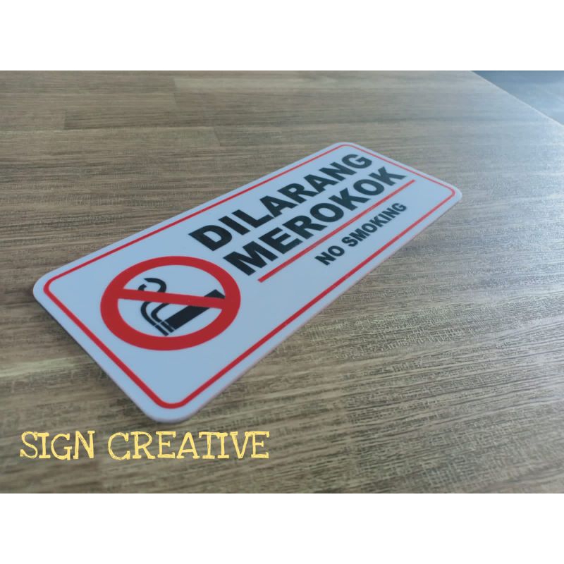 

sign No smoking | Aturan no smoking dinding full akrilik