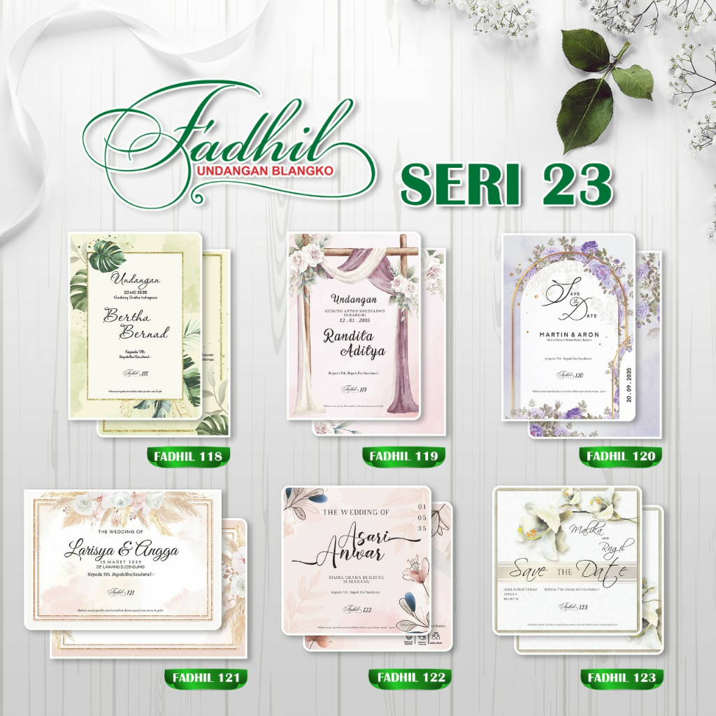 

Blangko Undangan Fadhil (3 pack / 300 pcs)