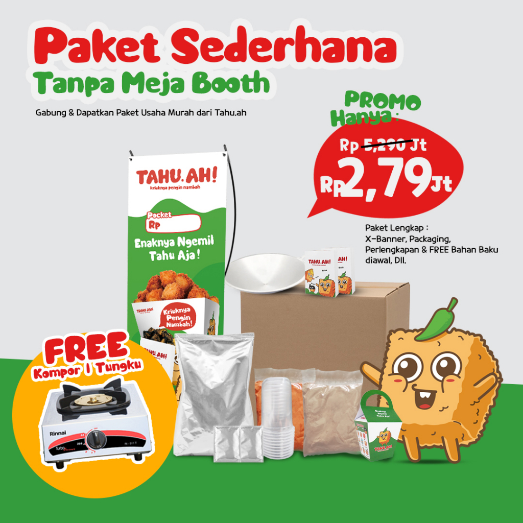 

Paket Usaha Makanan Tahu Crispy Terlengkap Tahu Ah!