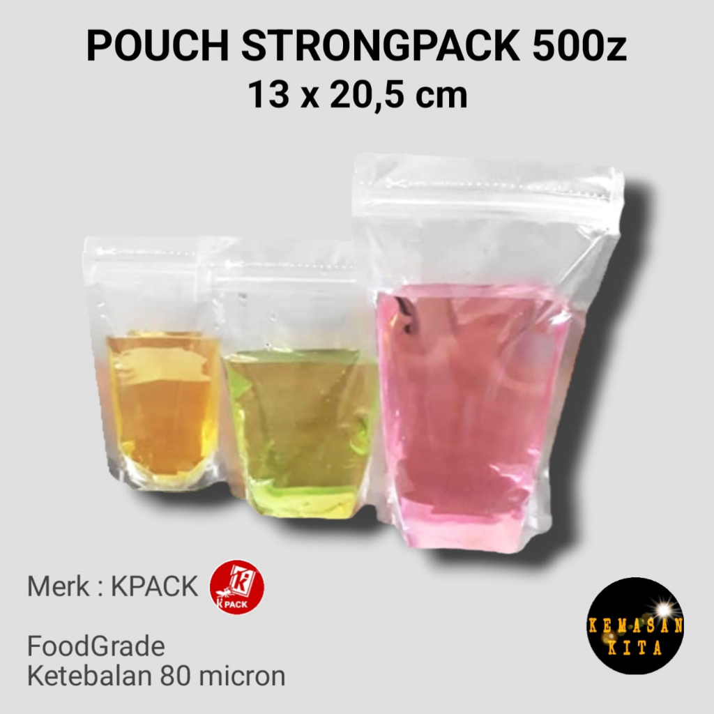 STANDING POUCH CAIRAN-MINUMAN STRONGPACK 500 ML ZIPPER