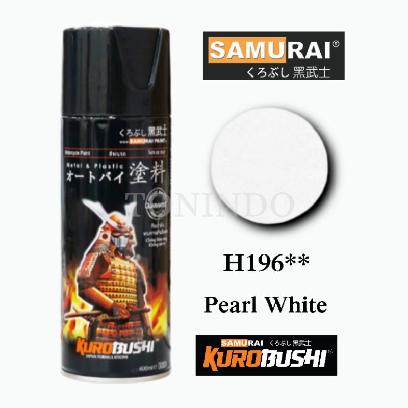 Cat Samurai Paint H196** Pearl White Cat Semprot Spray Warna Putih Mutiara Honda