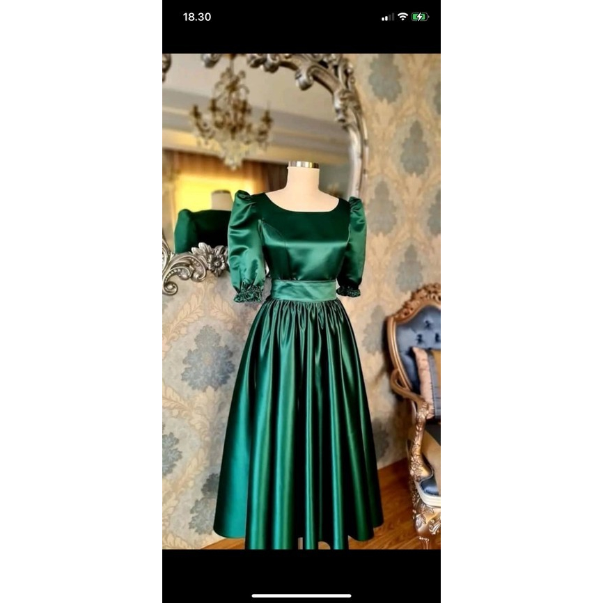 Eghalisa - Custom longdress bahan satin maxmara premium.