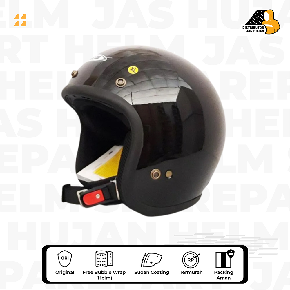 Helm Half Face Zeus 385 Black