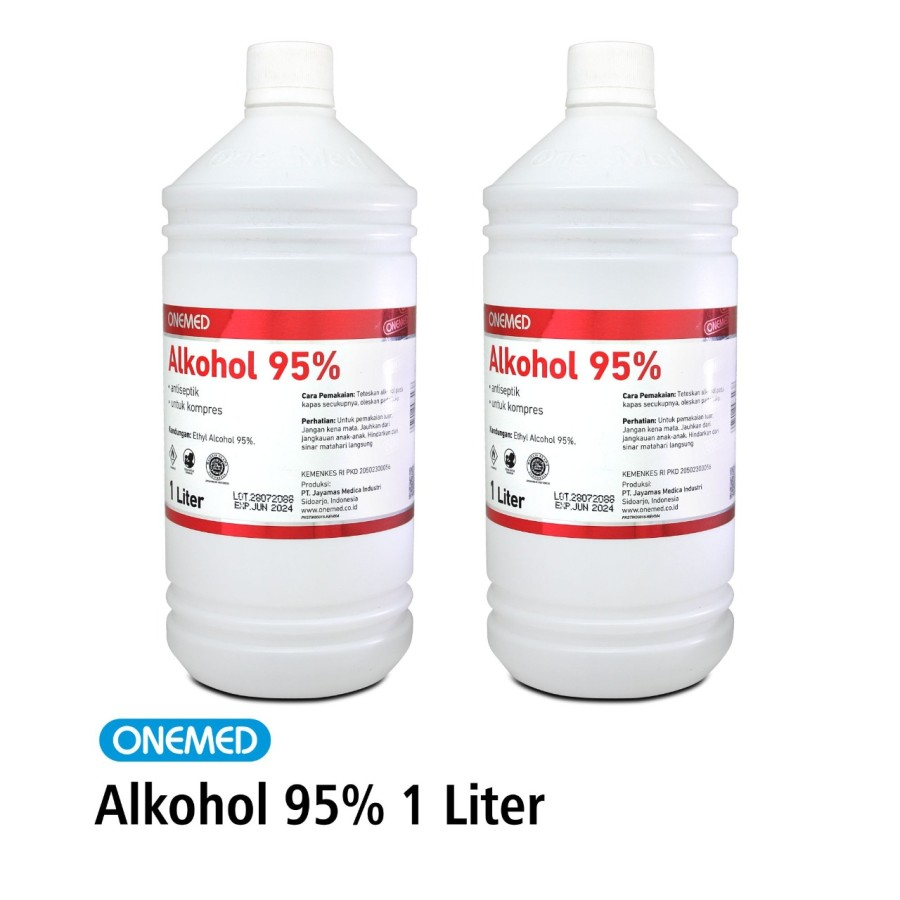 Alkohol 95% 1 Liter Onemed / Alkohol Onemed 95% Kemasan 1 Liter / Onemed Alkohol 95%