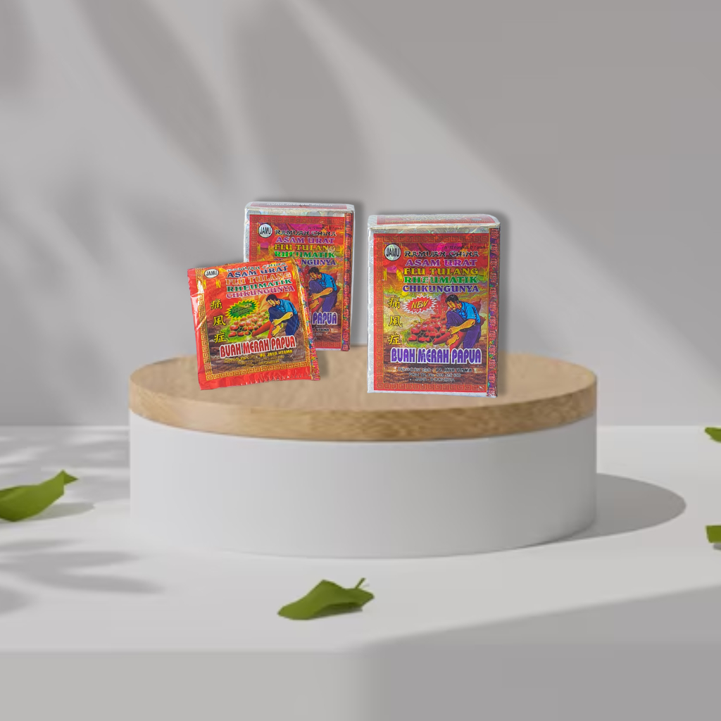 

Buah Merah Papua Ramuan China Asam Urat Flu Tulang Rheumatik Chikungunya Serbuk Original 100%