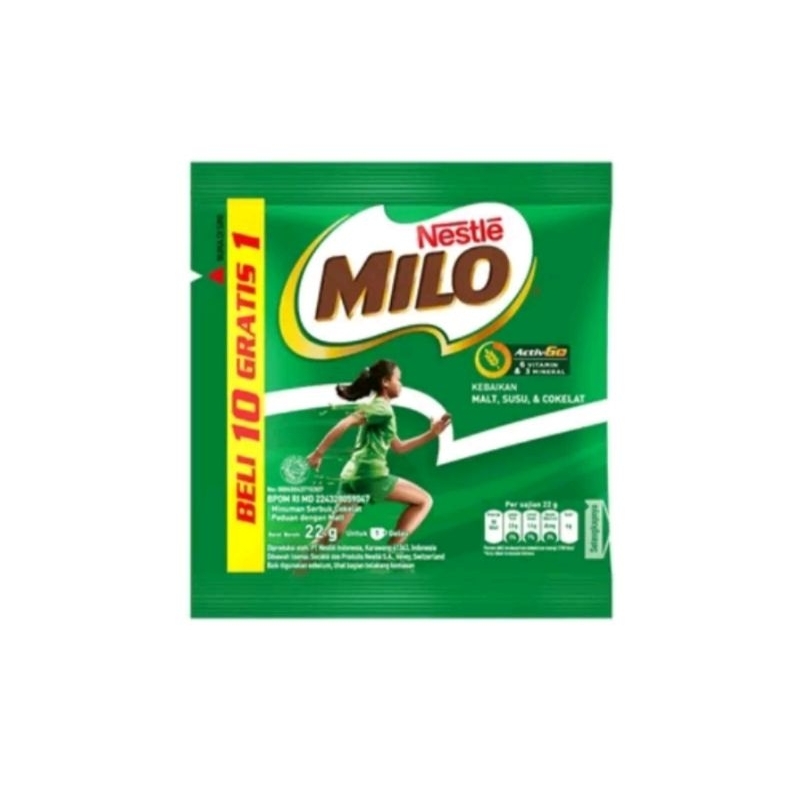 

SUSU MILO ACTIVE GO 22gr Milo Renceng 10 pcs+1