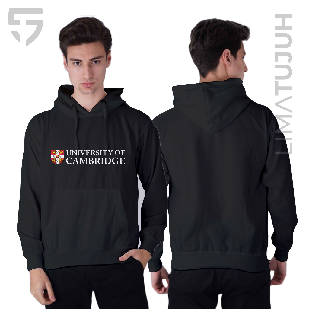 Jaket Hoodie University Of Cambridge Logo Bahan Premium