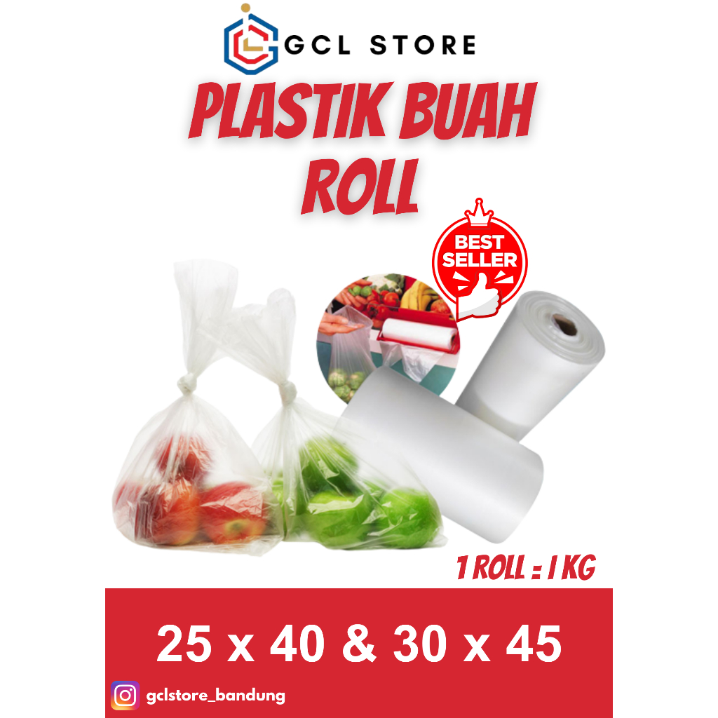 Plastik Buah Roll | Plastik Fotocopy Roll Murah | Plastik Pembungkus Buah I 25 &amp; 30 I