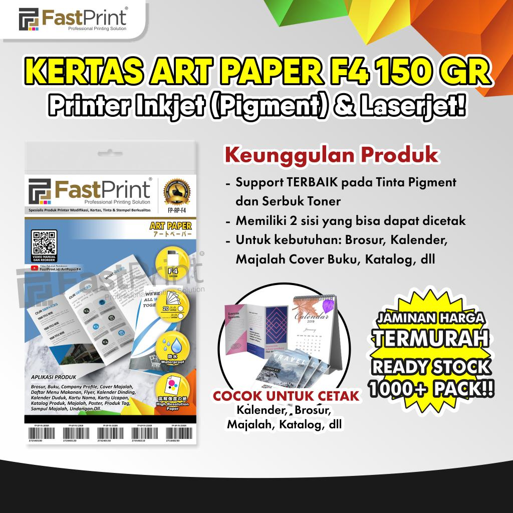 Fast Print Kertas Art Paper Kertas Brosur Glossy F4 150Gram