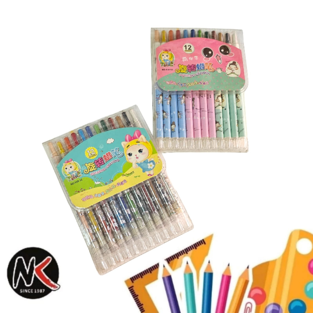 

Krayon Putar/Twist Crayon Fancy 12 Warna