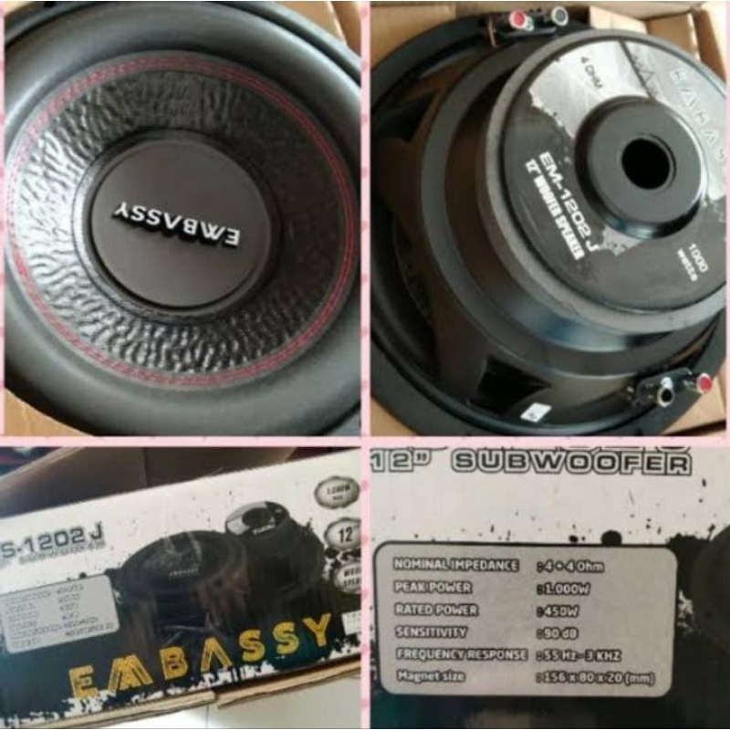Subwoofer 12inch Embassy 1202J